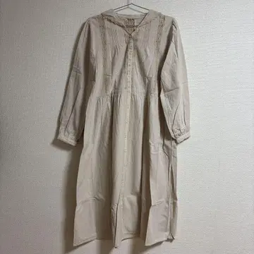 SM2 레이스 세일러 카라 원피스 베이지 페티코트 있음