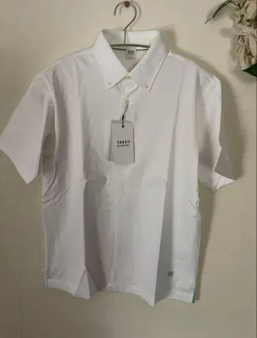 TAKEO KIKUCHI 화이트 피케 셔츠 택 포함 새상품 size L