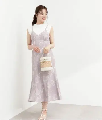 프린트 플라워 캐미 원피스 S 사이즈
