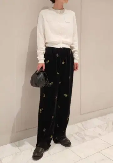 새상품 CABaN 코튼 캐시미어 크루넥 가디건