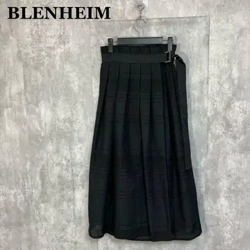 새상품 BLENHEIM 체크 무늬 랩스커트 M