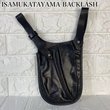 [새상품급] 이사무 카타야마 백래쉬 더블 숄더 힙색 블랙