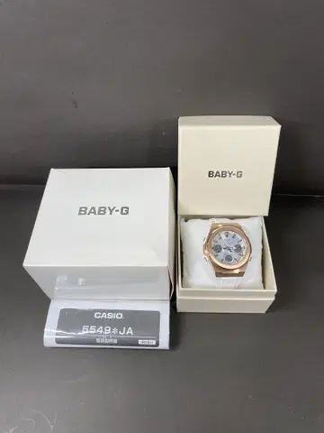BABY-G CASIO G-MS 화이트/로즈 골드 작동품