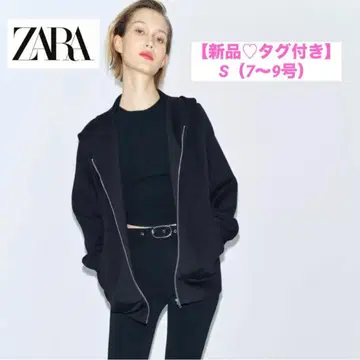 [미사용 새상품 택 포함] ZARA 자라 스쿠버풍 후드 스웨트 셔츠 S