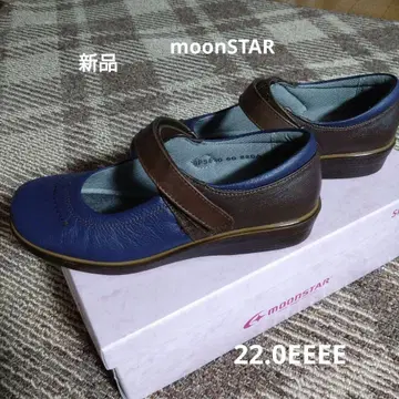 새상품 MOONSTAR 파란색 & 갈색 모카신