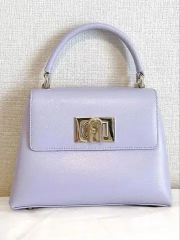 [컨디션 최상] FURLA 1927 미니 탑 핸들 숄더 보라색