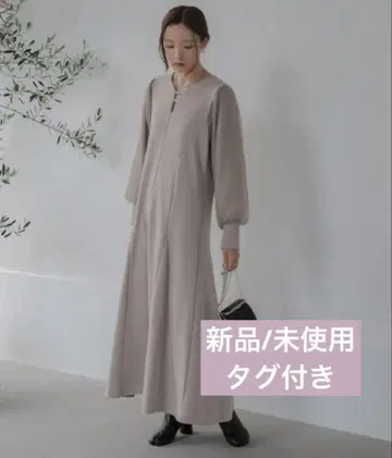 Bab 원피스 플레어 라인 긴팔 오간자 원피스