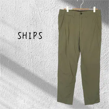 SHIPS 쉽스 슬림 핏 팬츠 올리브 그린