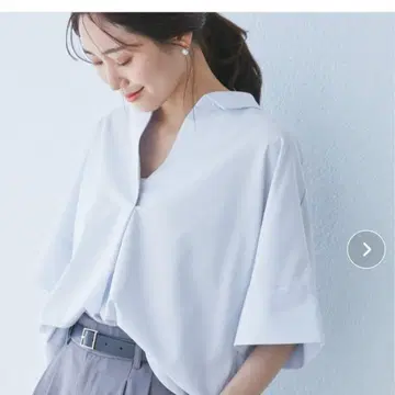 [UV 컷 접촉 냉감 이지케어] 스키퍼 셔츠 블라우스
