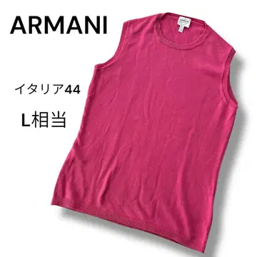ARMANI 아르마니 슬리브리스 니트 상의 핑크 L 상당