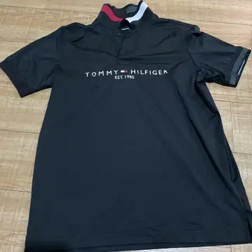 TOMMY HILFIGER 블랙 폴로 셔츠