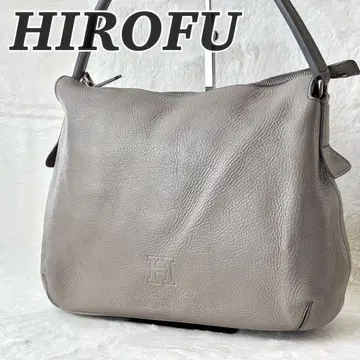 HIROFU 피네 원 숄더백 그레이지 H로고 슈렁큰 가죽 히로후