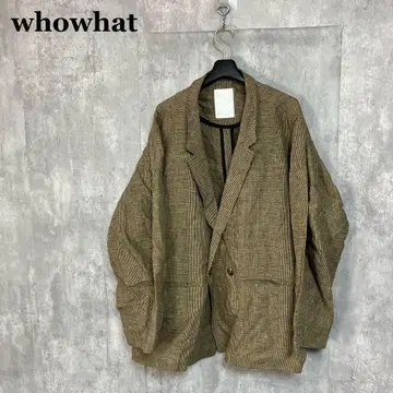 whowhat 린넨 더블 재킷 S