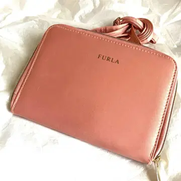 FURLA 파우치 숄더백 지갑 휴대폰용 파우치로도! 핑크