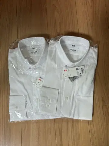 UNIQLO 슈퍼 노-아이론 슬림 핏 화이트 셔츠 M 사이즈