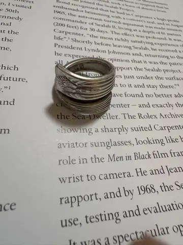 Vintage 30s silver plate ring