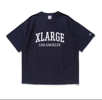 XLARGE x Champion REVERSE WEAVE 티 네이비