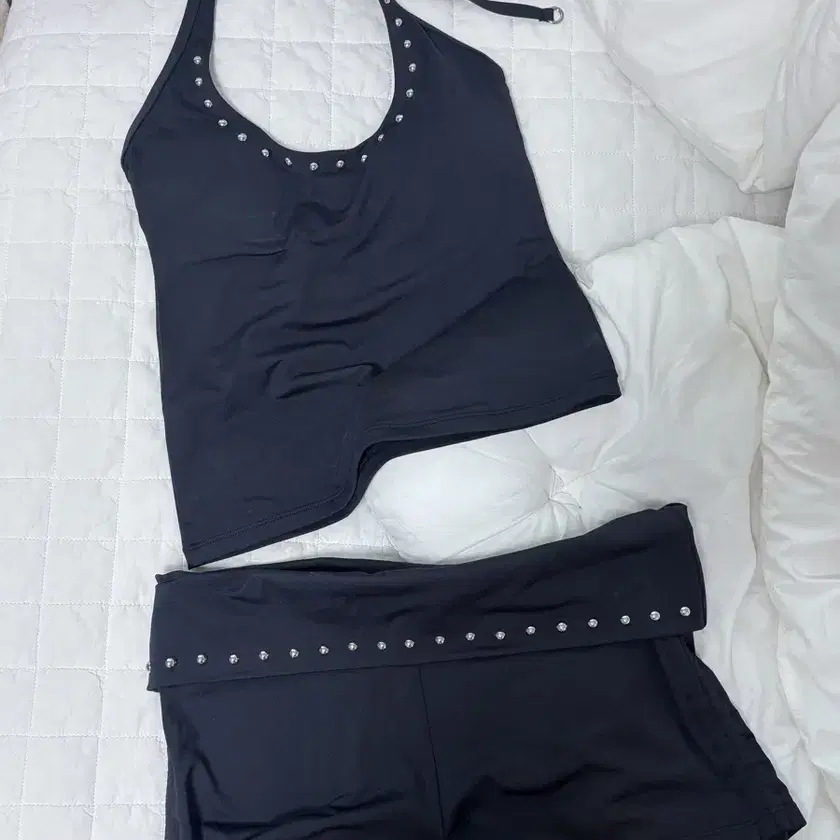 EASTSEA BLACK HALTER NECK SET Black Halter Neck Set Swimsuit