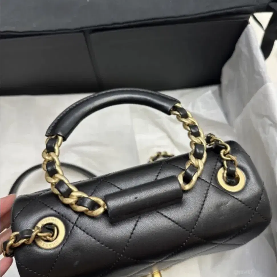 可愛すぎ♪ CHANEL ヴァニティ トップハンドル 25S 希少◇ミラー付き♪】CHANEL ヴァニティバッグ トップハンドル