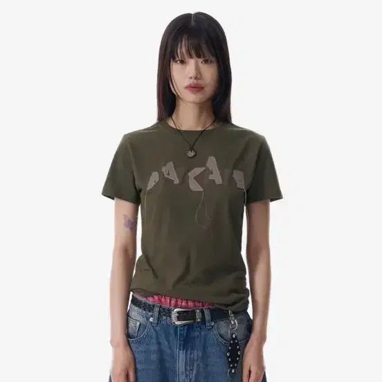 ★AAKAM★ Grunge Patch Half Top New) Arkam Grunge Patch Half Top Khaki Color on Bunjang