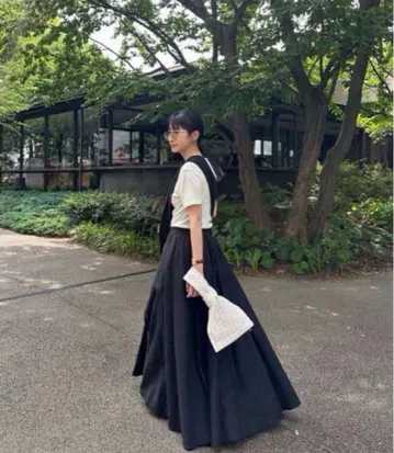 CLANE VOLUME FLARE MAXI SKIRT