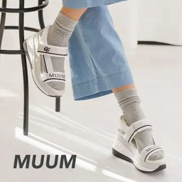 MUUM66 로고 통굽 스포츠 샌들