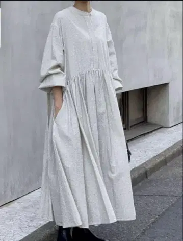 BEARDSLEY 비어즐리 스트라이프 개더 원피스 24 ss
