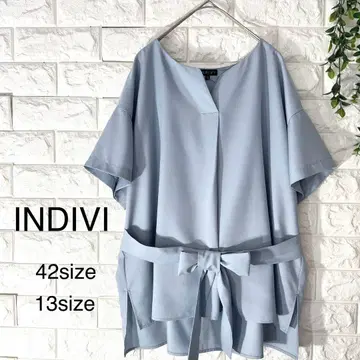 새상품급 INDIVI 블라우스 42 사이즈 13 사이즈 인디비 빅사이즈