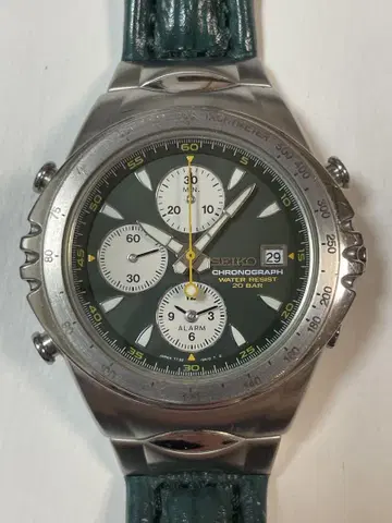 SEIKO 세이코 마키나 스포르티바 크로노그래프 지우지아로