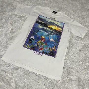 레어 Disney 랏센 빈티지 티셔츠 인어공주 티셔츠 90s