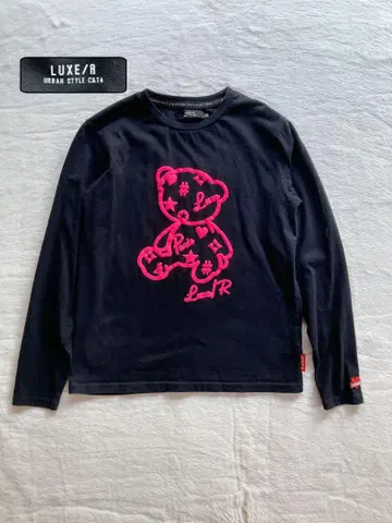 LUXE/R 곰 그래픽 긴팔 티셔츠 M