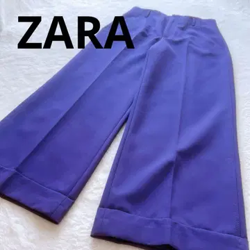 ZARA 자라 퍼플 와이드 팬츠 퍼플 센터 블레스 EUR L