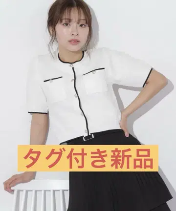 [ JILL by JILL STUART ] 반팔 트위드 니트 가디건