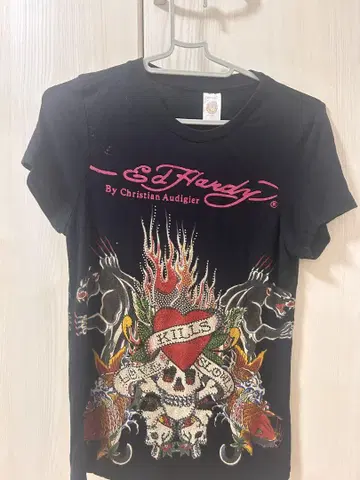 Ed Hardy 반팔 티셔츠 스컬 디자인