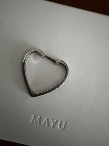 MAYU 후프 heart pierce (silver)