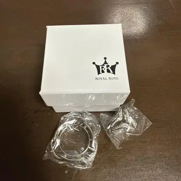 ROYAL RING 스카프링 3연 타입 실버 큐빅 미사용