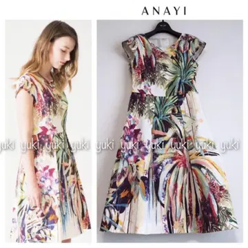 [ 당일 발송 ] ANAYI 레인보우 플라워 프린트 원피스 36