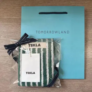 즉시 구매 가능 인기 TEKLA 테클라 핸드 타월 틸 그린 스트라이프