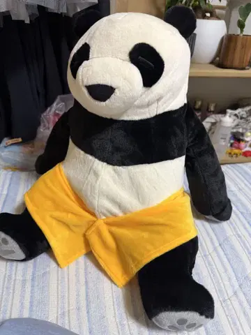 팬더 봉제 인형 사우나에 들어가는 팬더