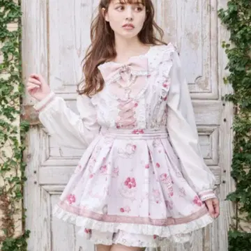LIZLISA Salon de Fraise 패턴 셋업 핑크