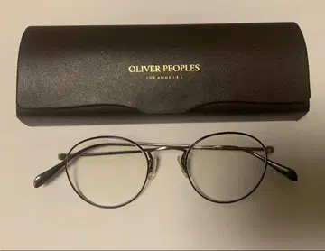 OLIVER PEOPLES 라운드 안경 실버