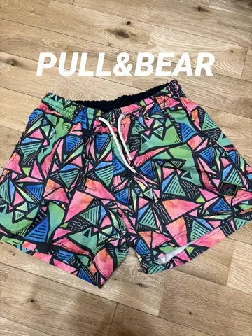 PULL&BEAR 서프 팬츠 하프 팬츠 올 패턴 크레이지 패턴