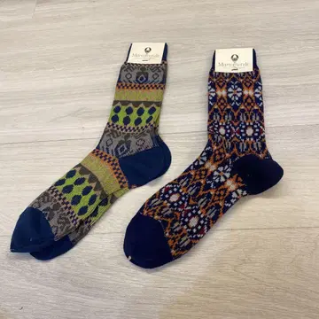 마르코몬드 Marcomonde 남성용 패턴 삭스 양말 2족 세트