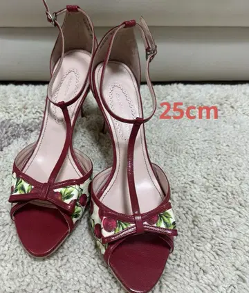 미사용품 25cm 하이힐 펌프스 샌들