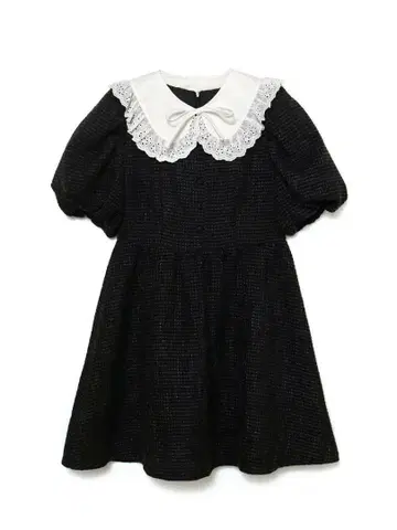 [ bubbles ] 칼라 원피스 puff flare onepiece
