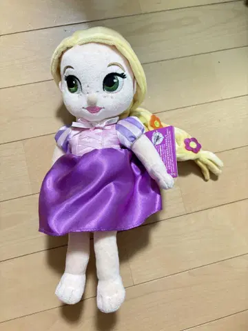 라푼젤 봉제 인형 보라색 드레스