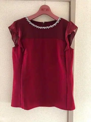 앱와이저 카라 비쥬 요크 시어 블라우스
