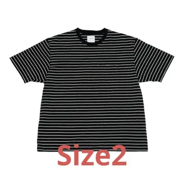 KAJA HIGH GAUGE BORDER POCKET TEE