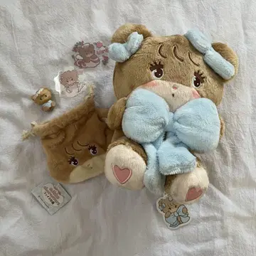 mikko characters 안아주는 리본 봉제 인형 라떼
