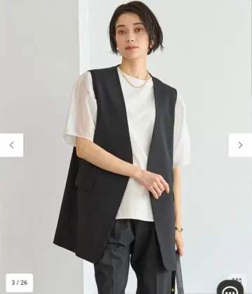 TENNEN TOUCH 미들 베스트 블랙 M